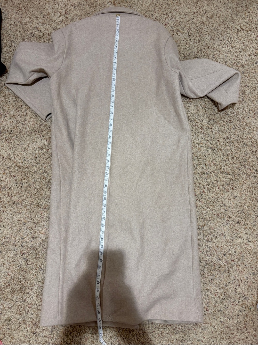 Baltic Born Anderson Double Breasted Long Coat Natural Size M/L - Picture 15 of 16